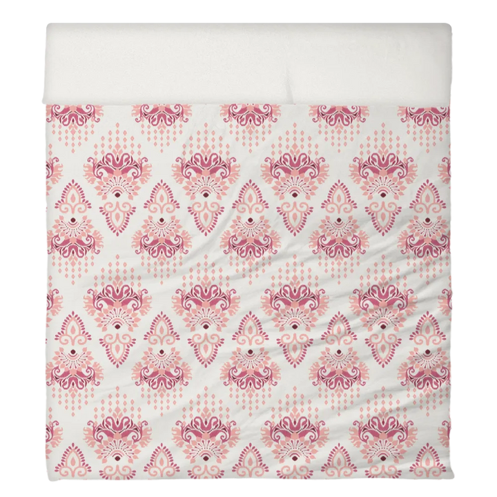 Reds &amp; Purples Anthology Duvet Cover Set – Ikat Damask (Dragonfruit)