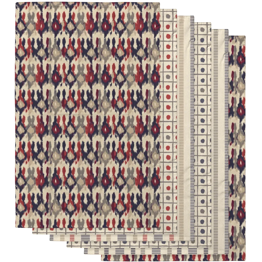 Ikat Fusion Tea Towel Set (6) – Americana