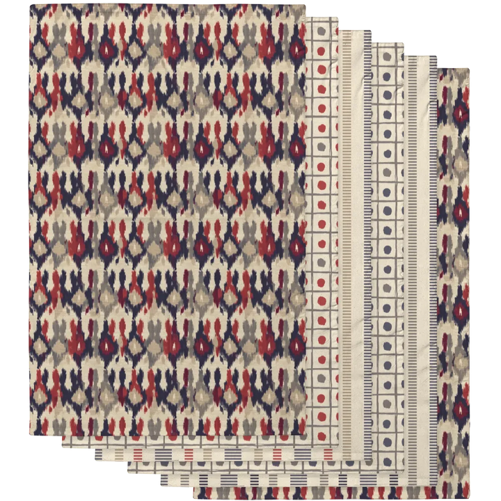Ikat Fusion Tea Towel Set (6) – Americana