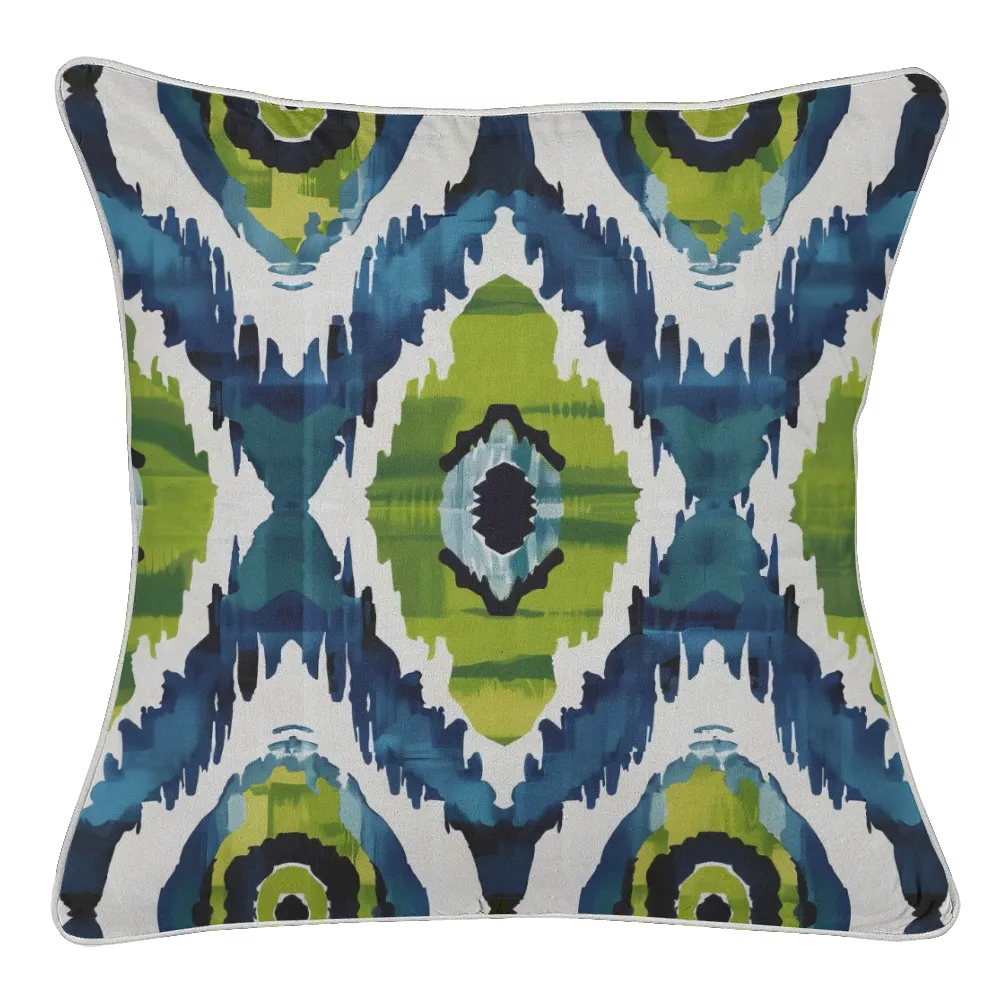 Ikat Fusion Pillow Trio – Lily Pad