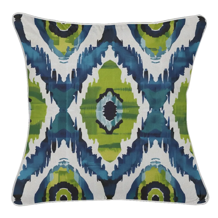 Ikat Fusion Pillow Trio – Lily Pad