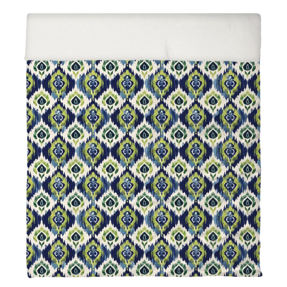 Peridot Blues Duvet Cover Set | Ikat Fusion Collection