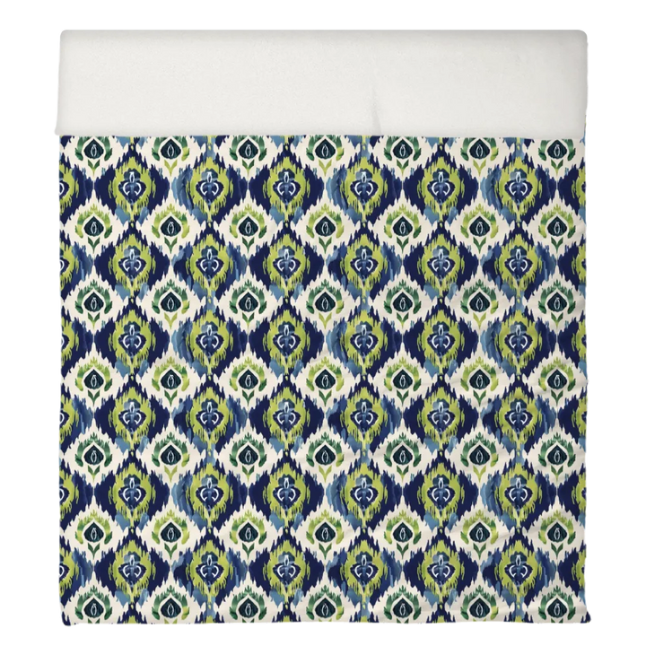 Peridot Blues Duvet Cover Set | Ikat Fusion Collection