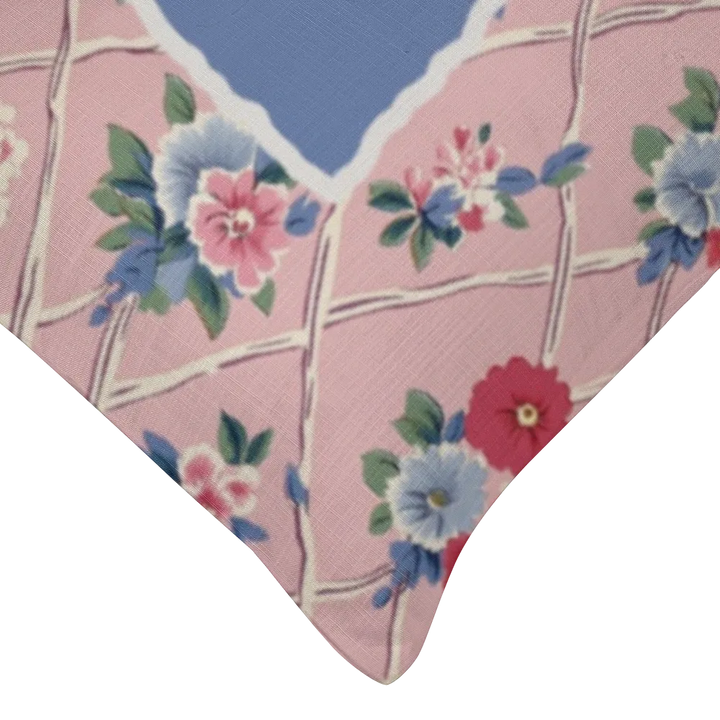 Mildred Floral Lumbar Pillow – Personalized Panel | Vintage Cottage Collection