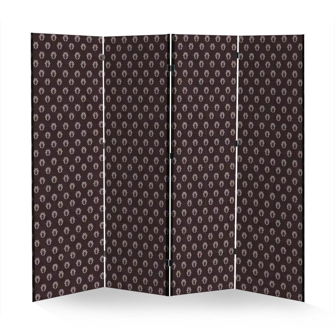 4 Panel Room Divider Folding Screen / Fronds