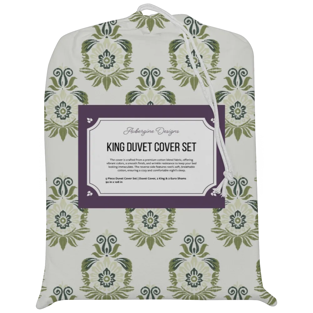 Blues &amp; Greens Anthology Duvet Cover Set – Ikat (Leapfrog)