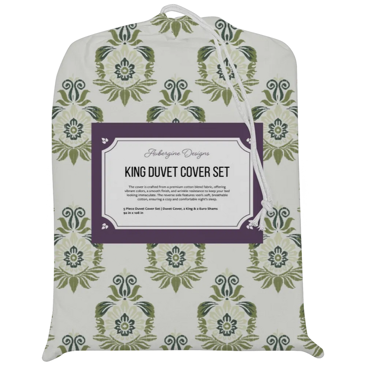 Blues &amp; Greens Anthology Duvet Cover Set – Ikat (Leapfrog)