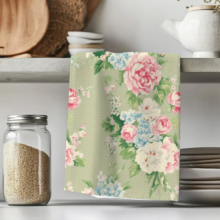 Emma – Khaki Tea Towel Set (4) | Vintage Cottage Collection
