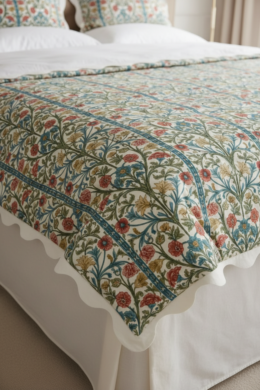 Sunlit Garden™ Scalloped Duvet Cover Set