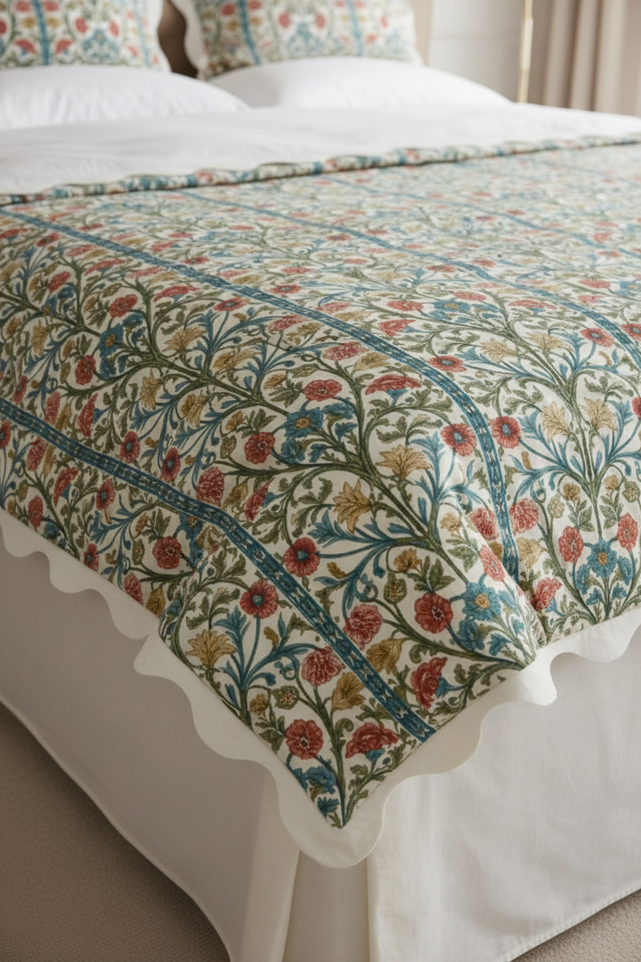 Sunlit Garden™ Scalloped Duvet Cover Set