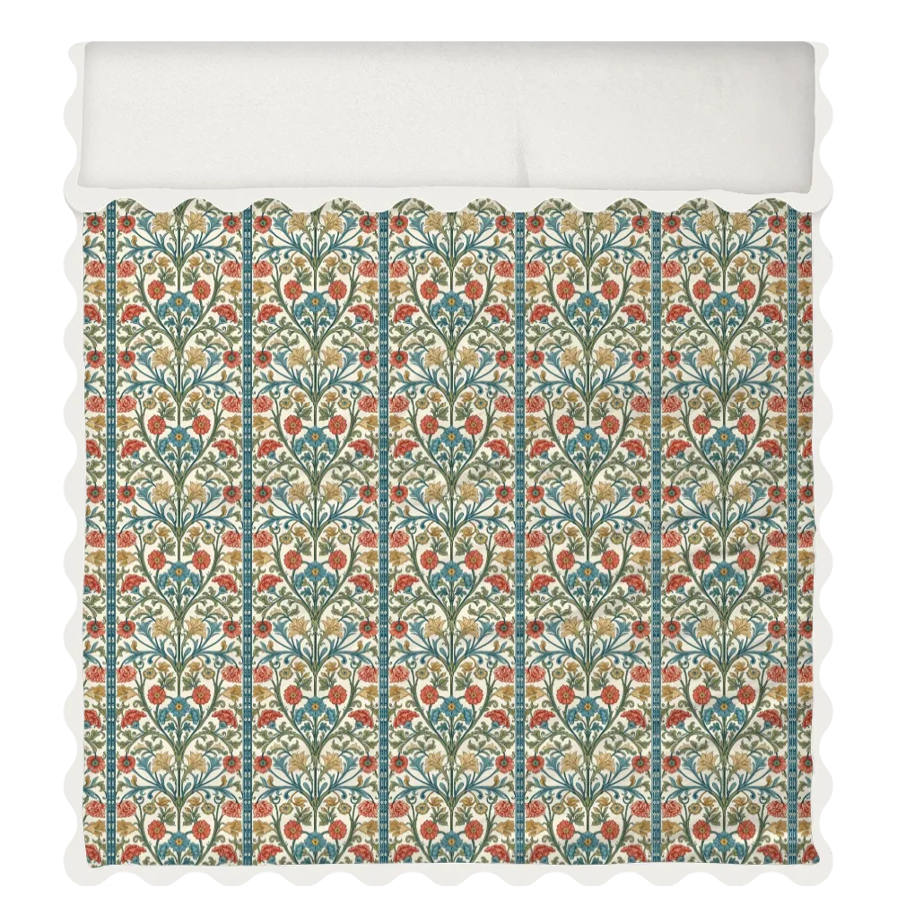 Sunlit Garden™ Scalloped Duvet Cover Set