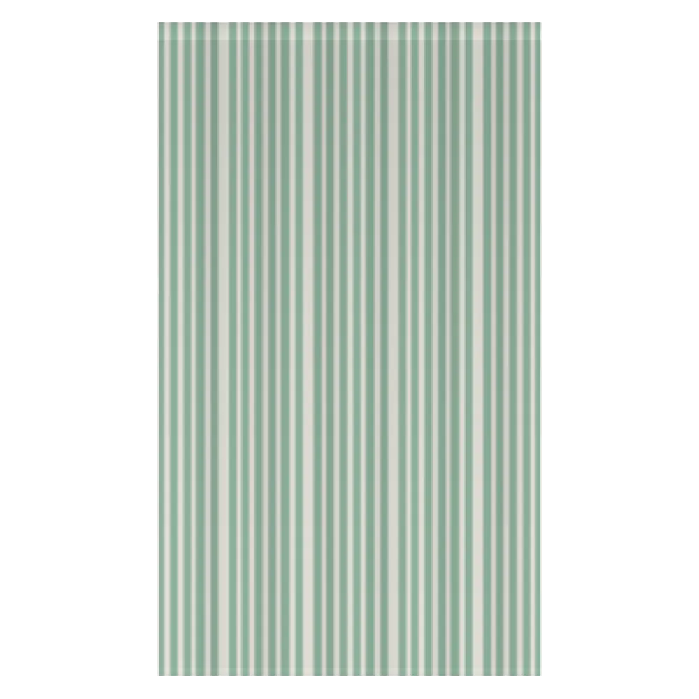 Window Curtain Set - Cotton Blend (2 Panels) | French Stripe - Spearmint