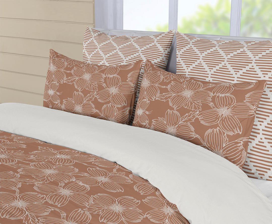 5 Piece Cotton Duvet Cover Set - Queen | Dogwood (SW - Naturally Refined Collection)