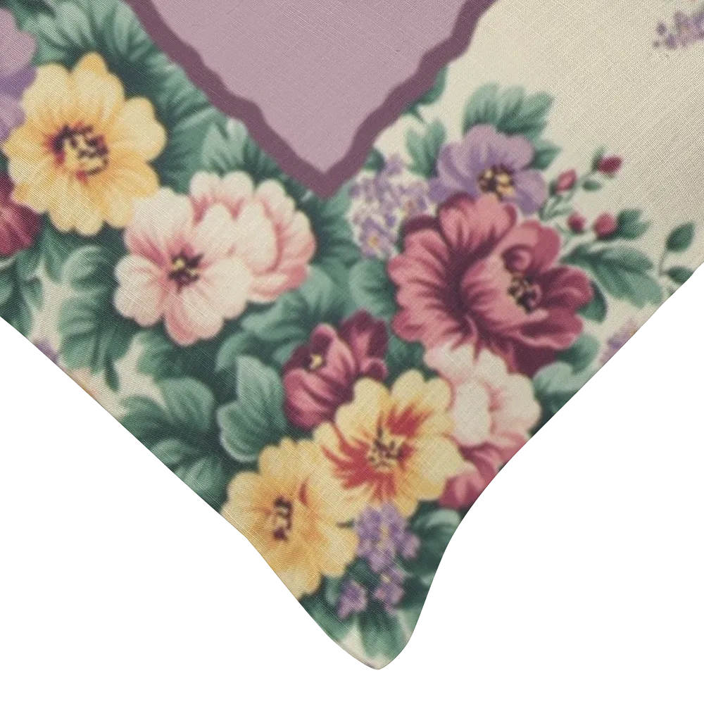 Millie Floral Lumbar Pillow – Personalized Panel | Vintage Cottage Collection