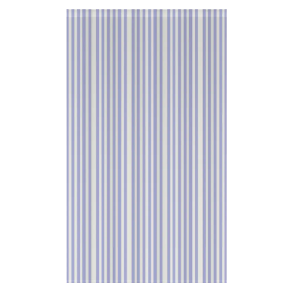 Window Curtain Set - Cotton Blend (2 Panels) | French Stripe - Periwinkle