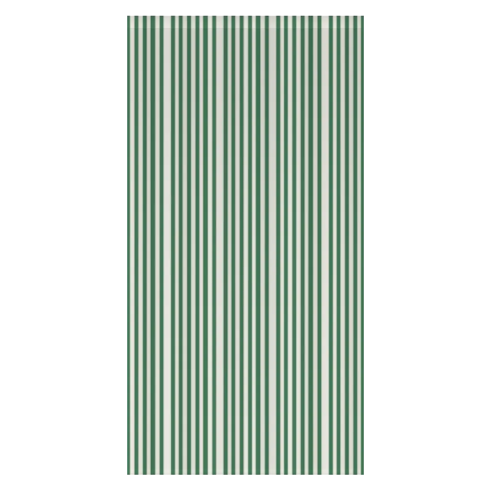 Window Curtain Set - Cotton Blend (2 Panels) | French Stripe - Green