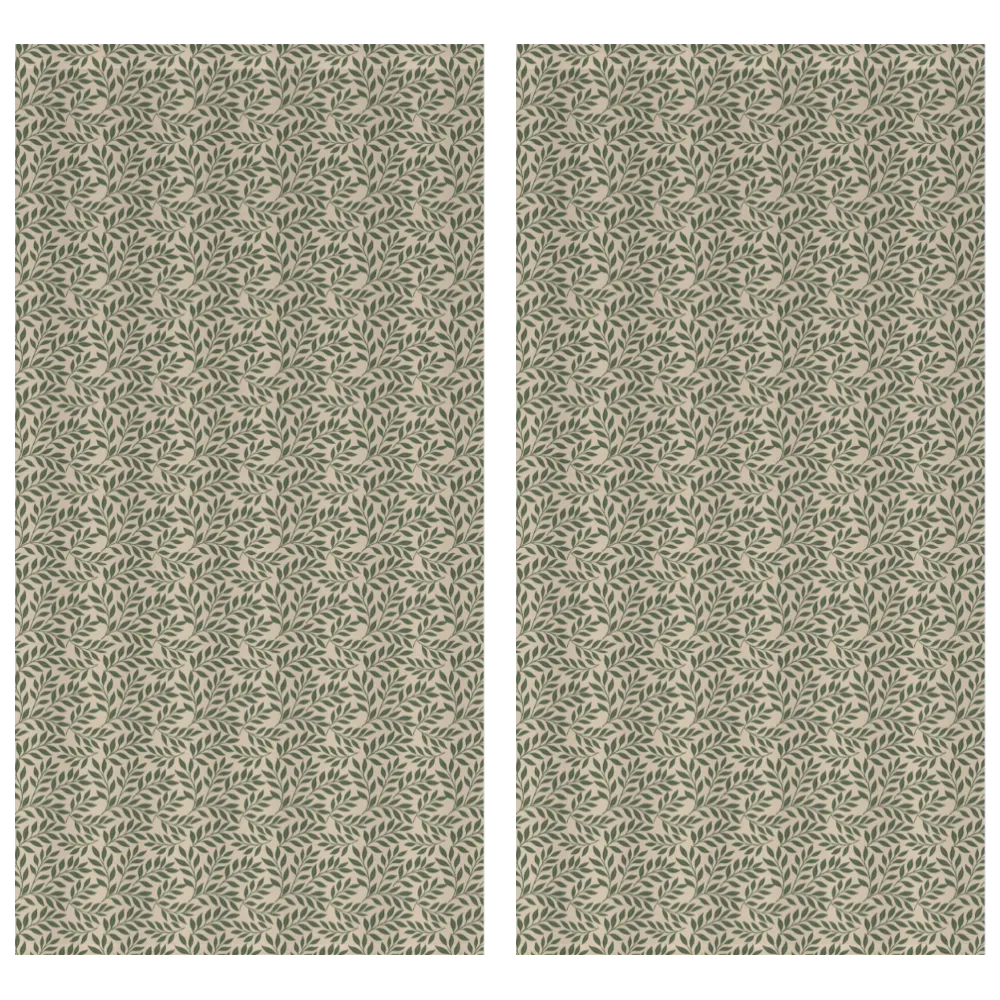 Verdant Fig™ Curtain Panel Set (2 Panels) – Leaf (Parchment)