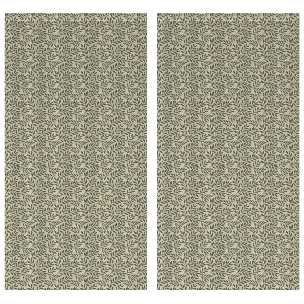 Verdant Fig™ Curtain Panel Set (2 Panels) – Leaf (Parchment)