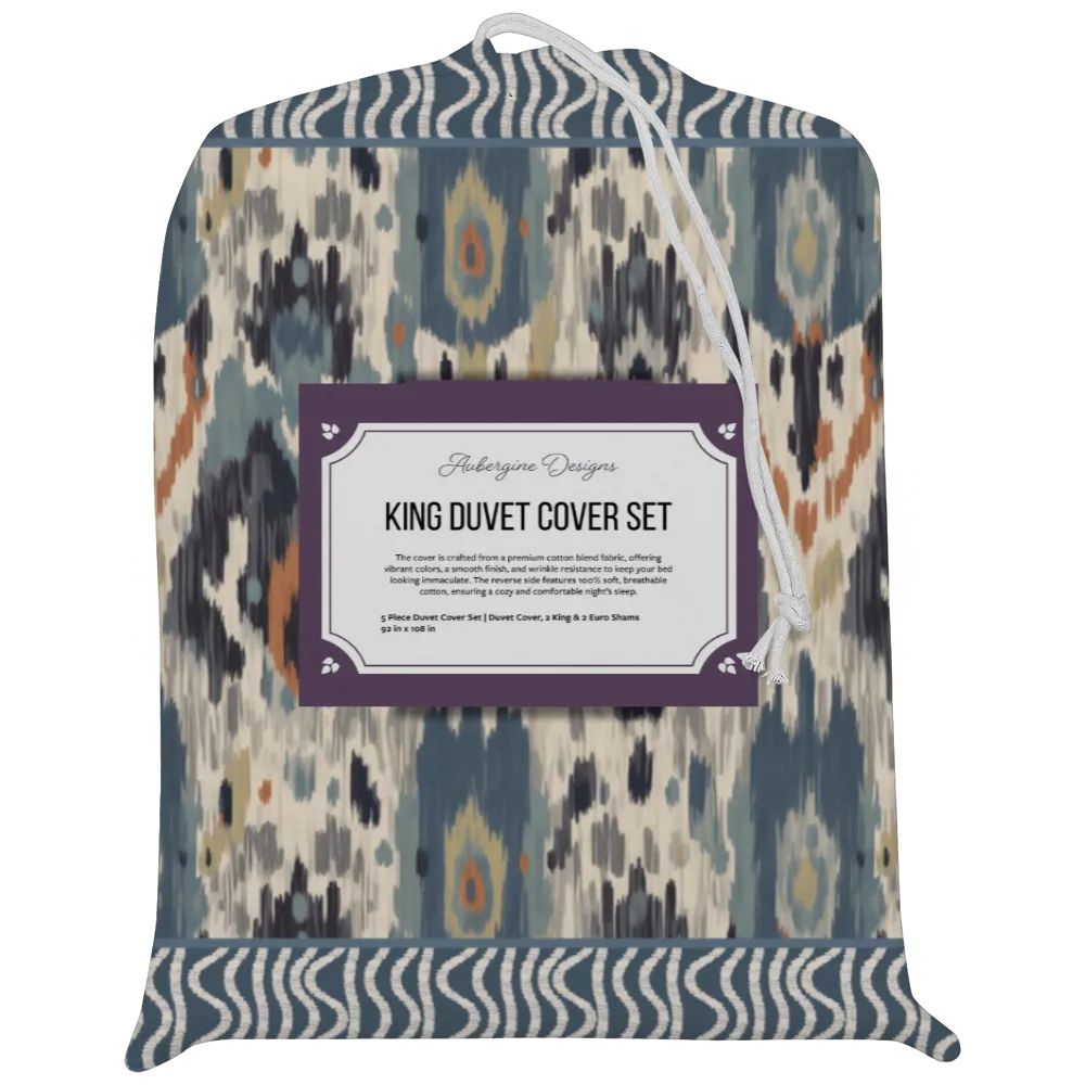 Sand and Sea Duvet Cover Set | Ikat Fusion Collection