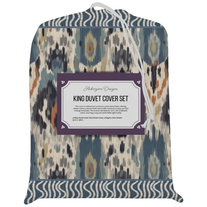 Sand and Sea Duvet Cover Set | Ikat Fusion Collection