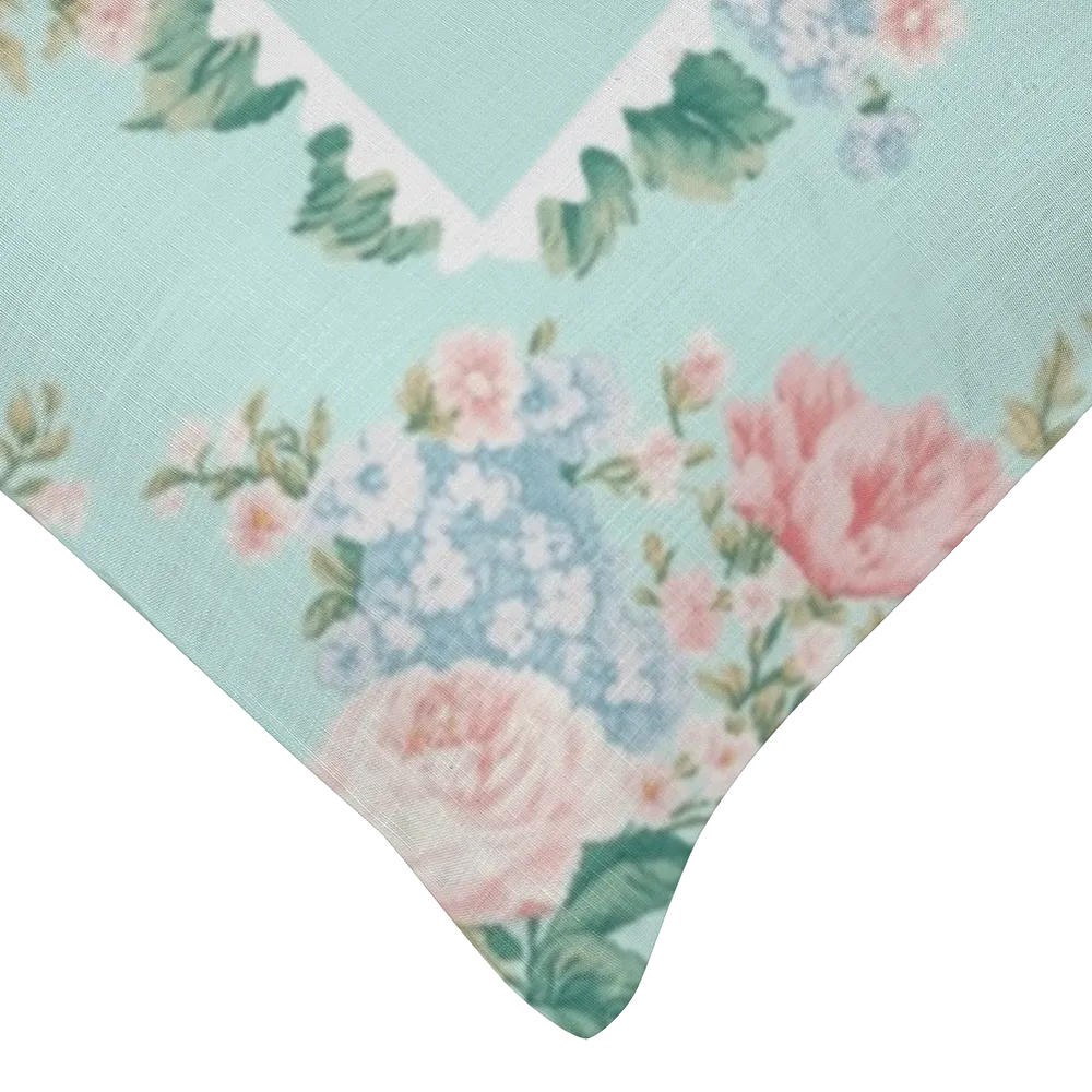 Braxton Floral Lumbar Pillow – Personalized Panel | Vintage Cottage Collection