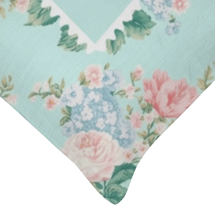 Braxton Floral Lumbar Pillow – Personalized Panel | Vintage Cottage Collection