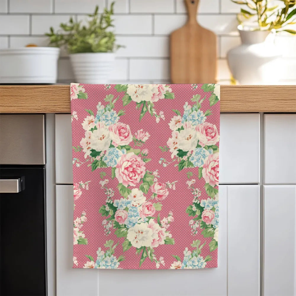 Emma – Peony Tea Towel Set (4) | Vintage Cottage Collection