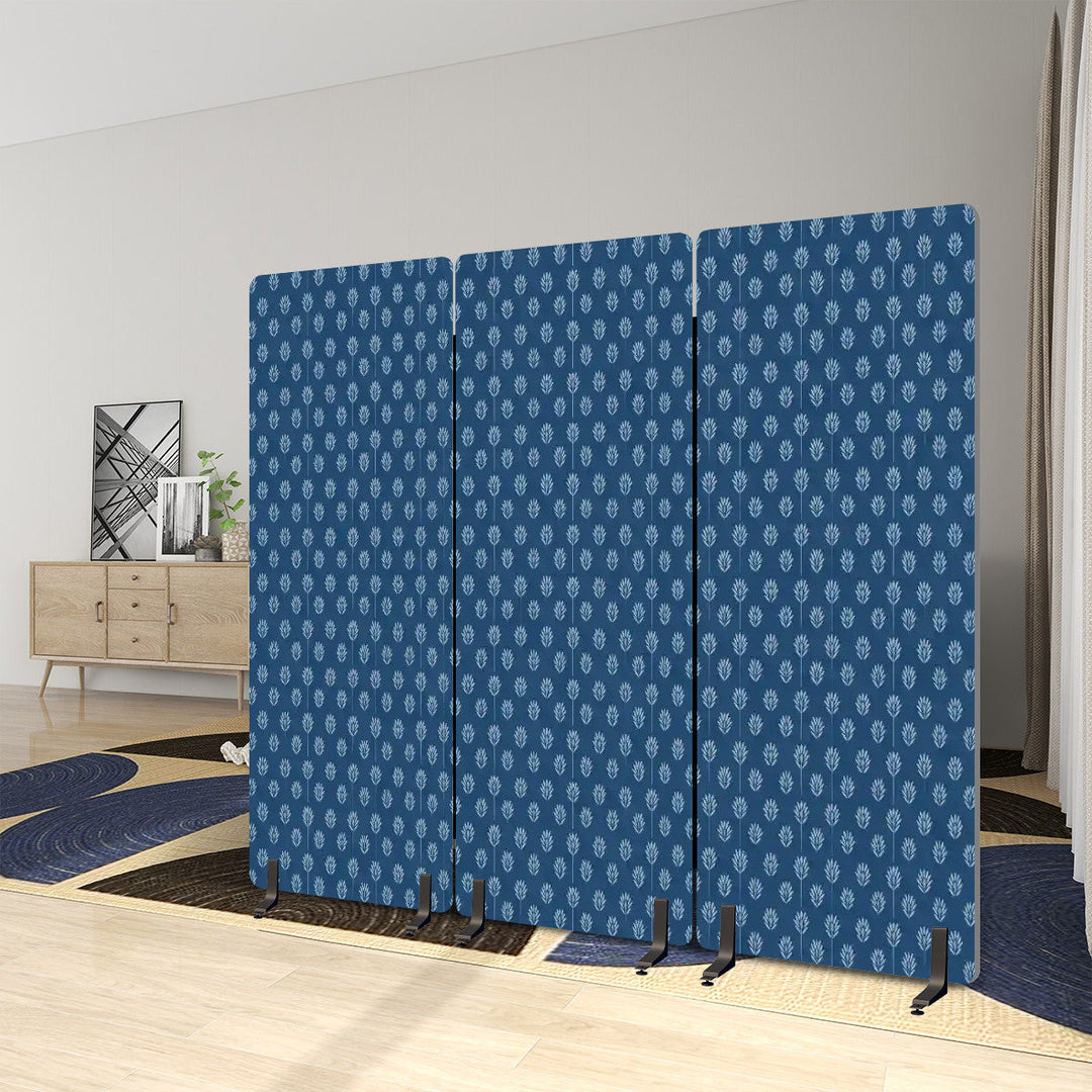 3 Panel Sound-Absorbing Room Divider / Fronds