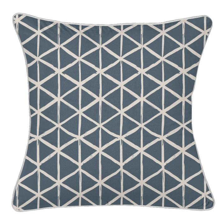 Ikat Fusion Coordinates Pair – Sand &amp; Sea Geometric (Marine)