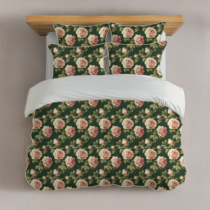 5 Piece Cotton Duvet Cover Set | Susanna | Vintage Cottage Collection