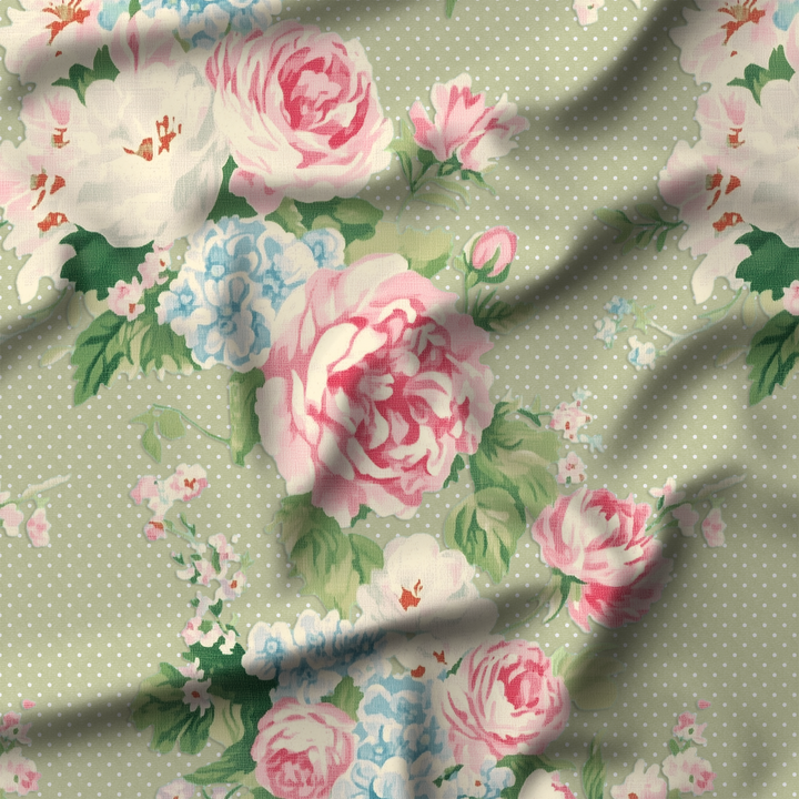 Vintage Cottage Collection Scalloped Duvet Cover Set - Emma (Khaki)