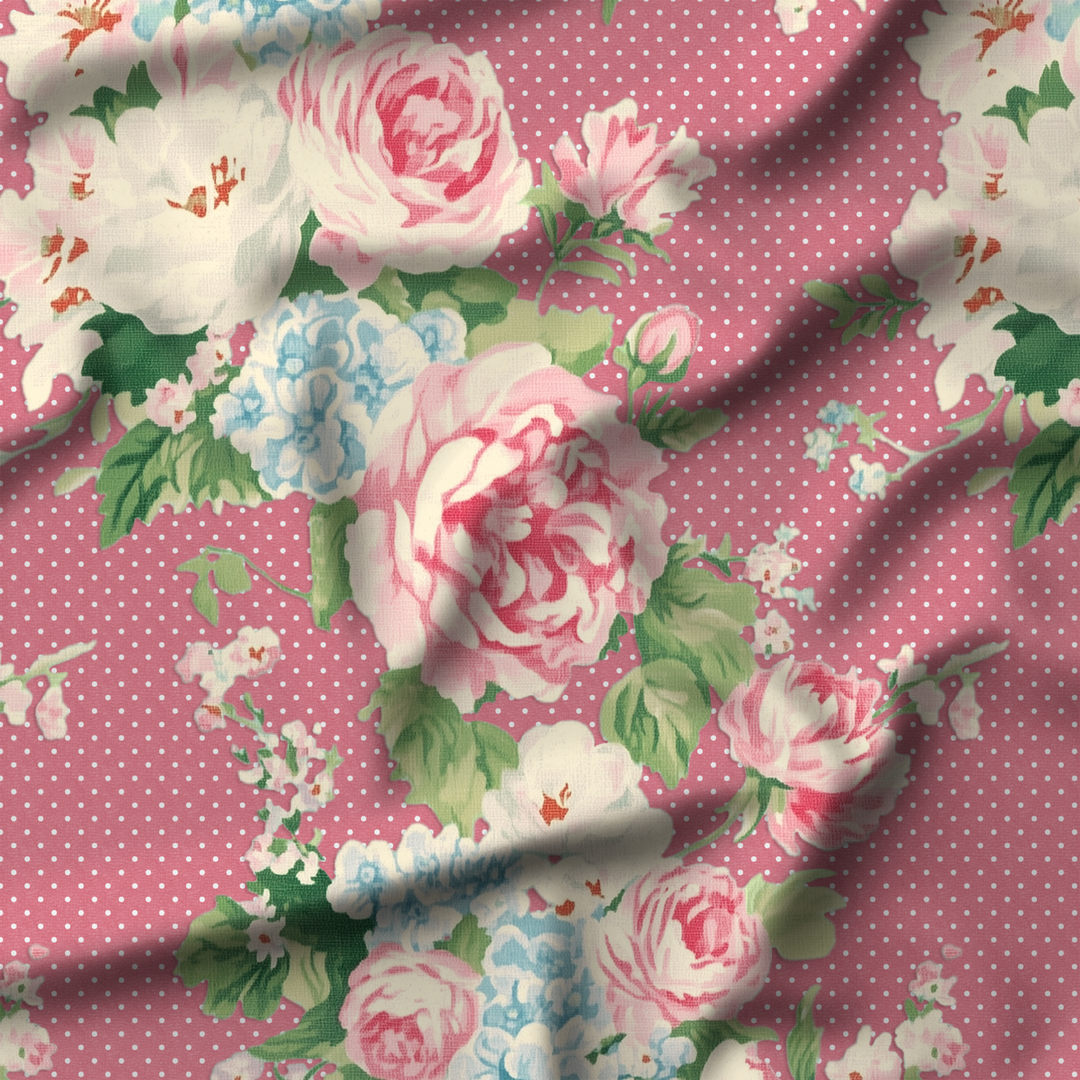 Vintage Cottage Collection Scalloped Duvet Cover Set - Emma (Peony)