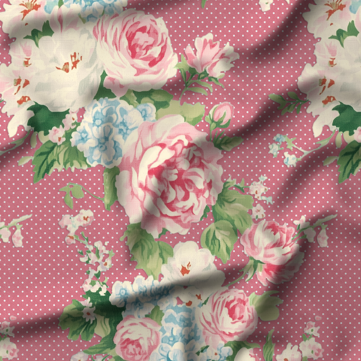 Vintage Cottage Collection Scalloped Duvet Cover Set - Emma (Peony)