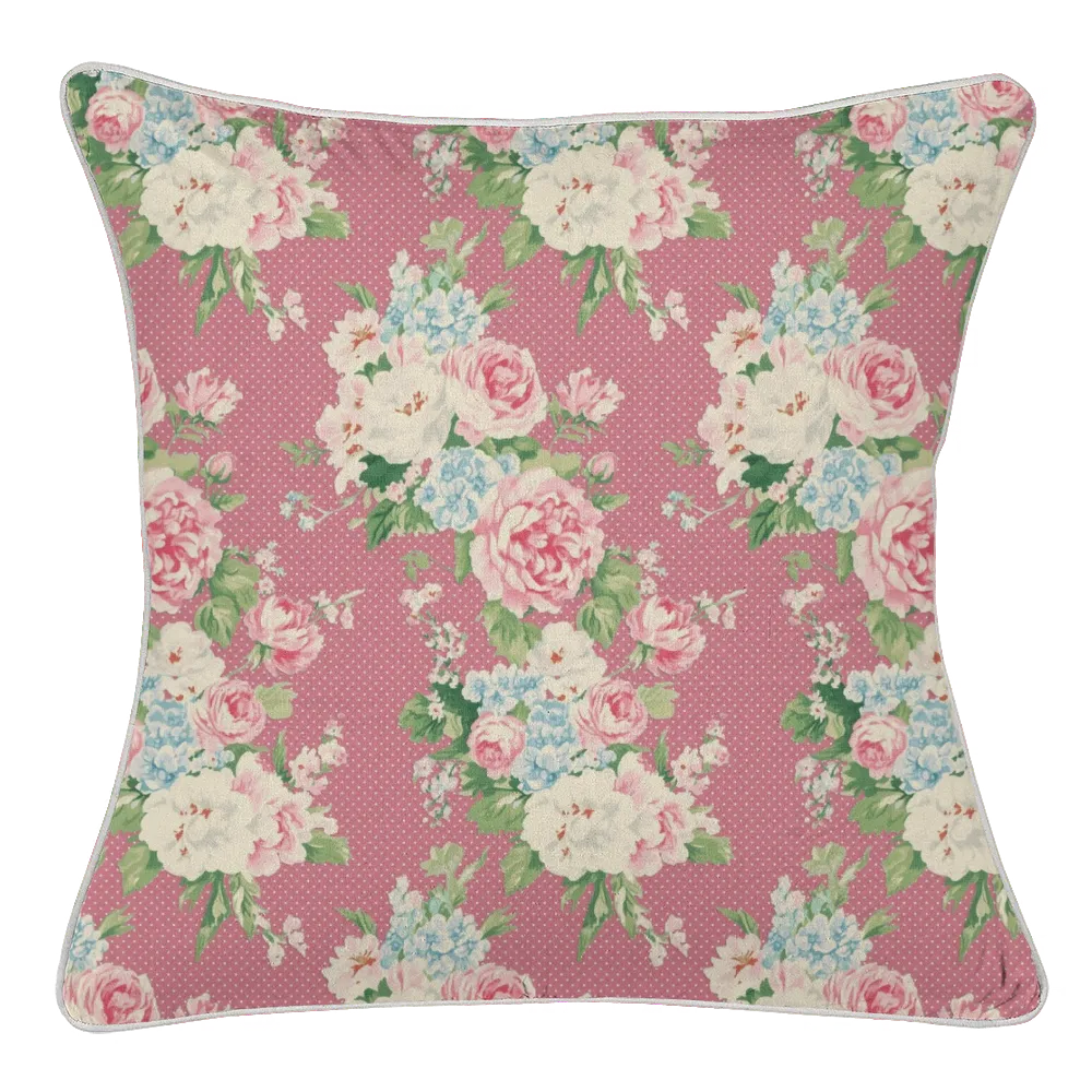 Vintage Cottage Pillow Trio – Emma (Peony)