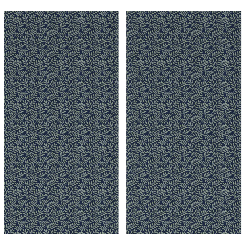 Verdant Fig™ Curtain Panel Set (2 Panels) – Leaf (Ink)