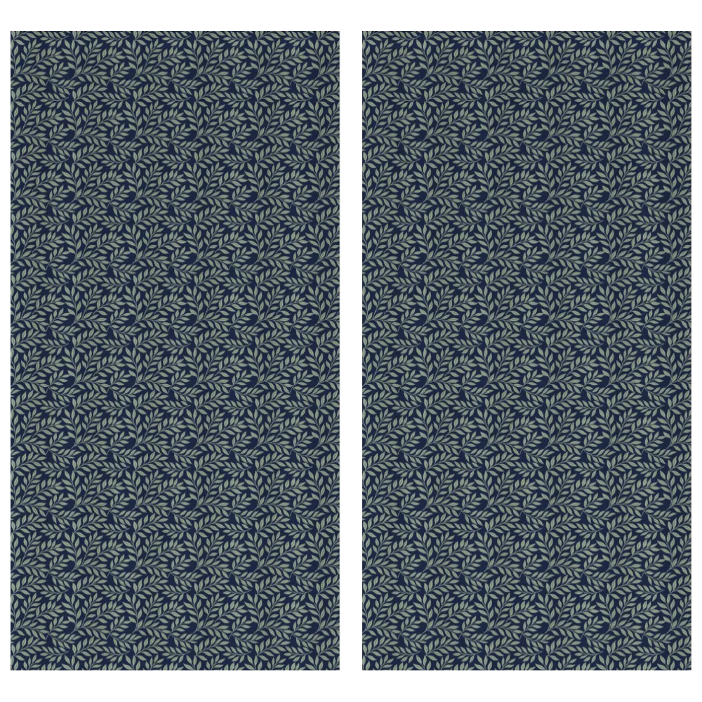 Verdant Fig™ Curtain Panel Set (2 Panels) – Leaf (Ink)