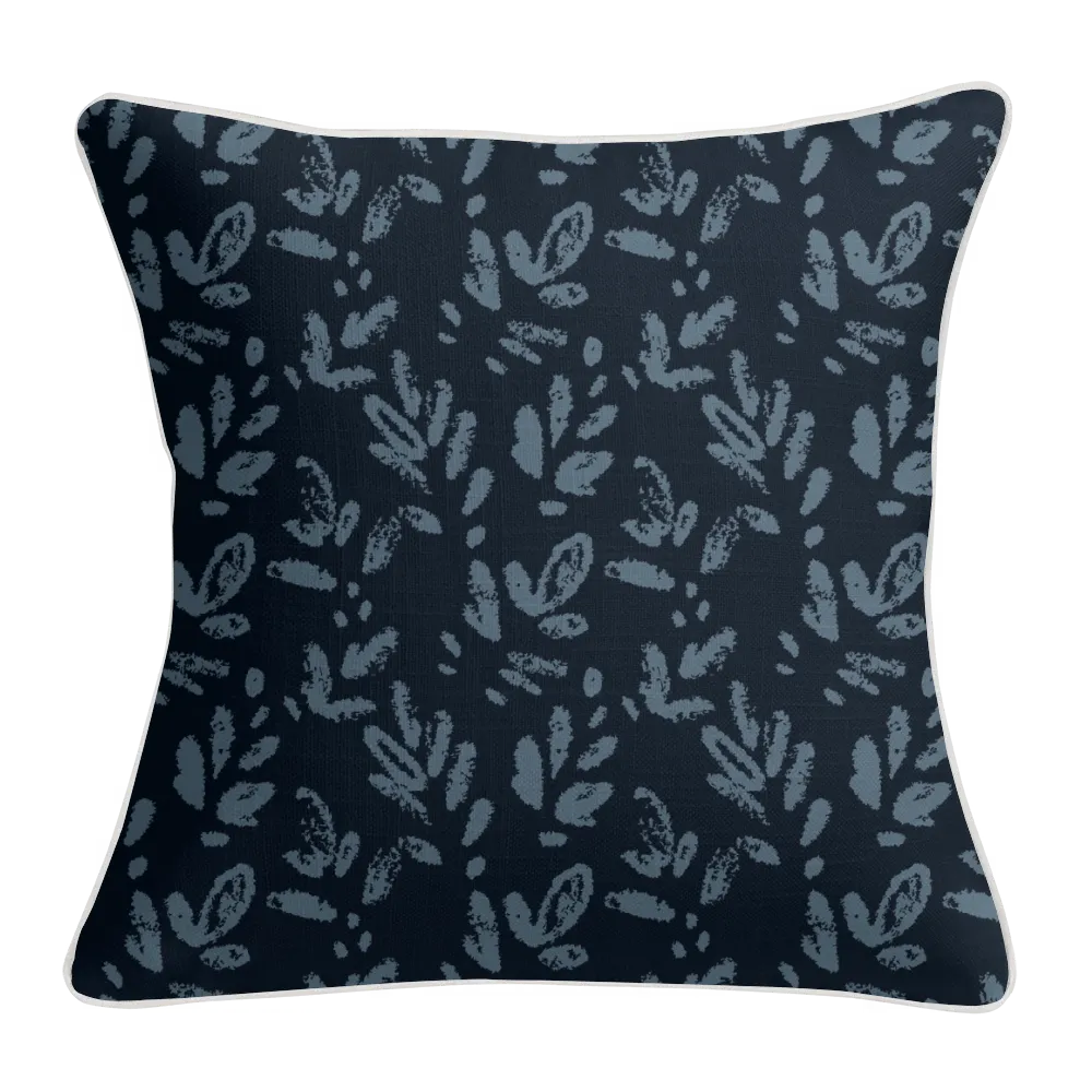 Heritage Bloom Pillow Trio - Heart Scroll (Slate Blue)