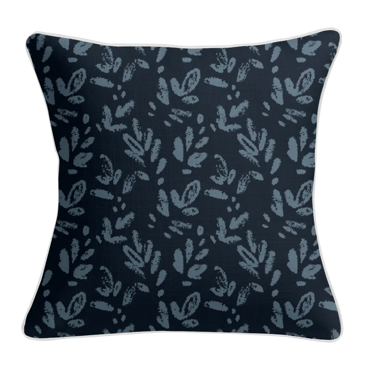 Heritage Bloom Pillow Trio - Heart Scroll (Slate Blue)