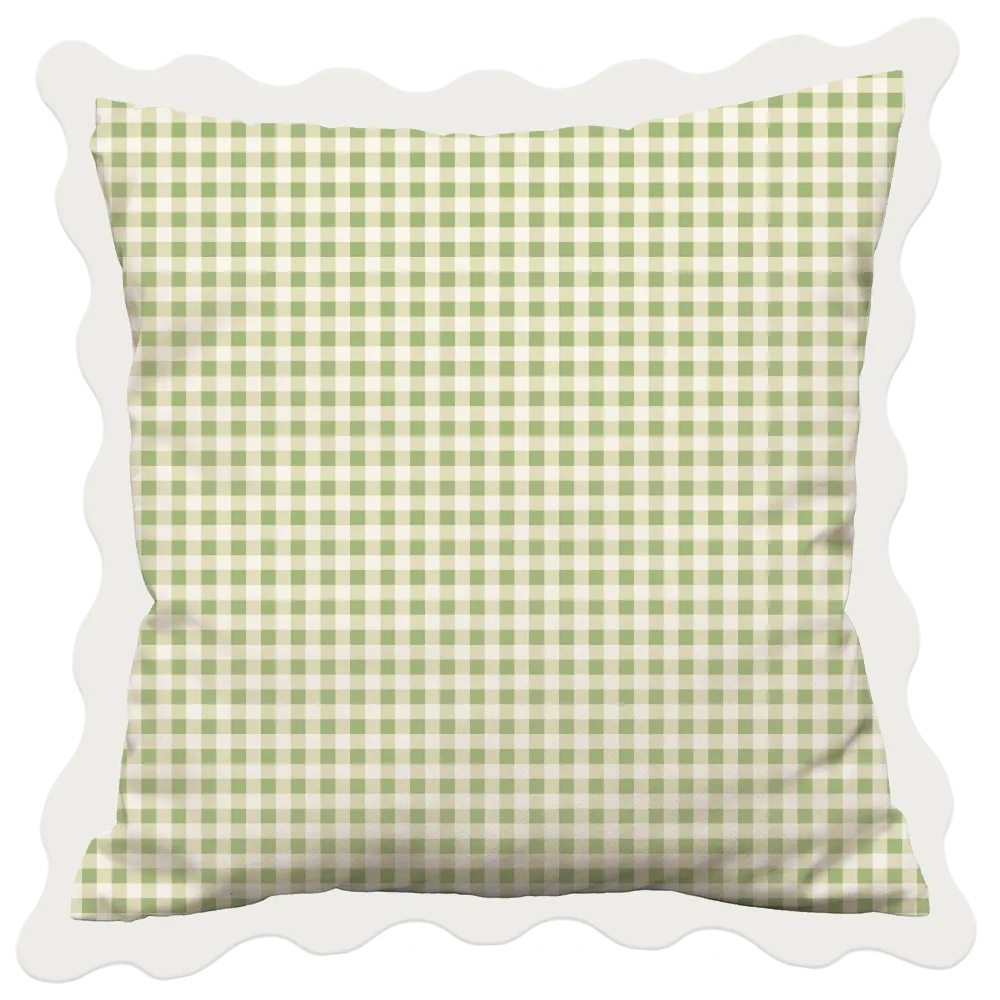 Vintage Cottage Collection Scalloped Duvet Cover Set - Florence (Lime)