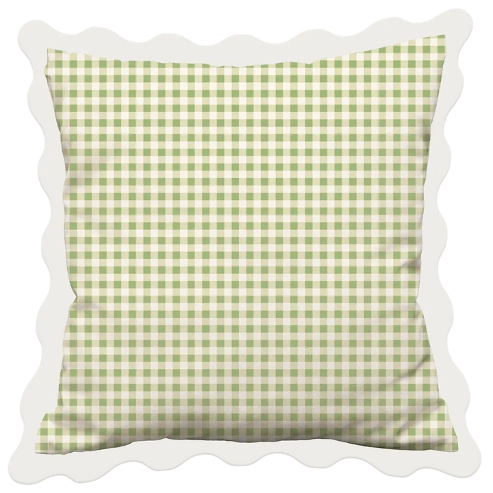 Vintage Cottage Collection Scalloped Duvet Cover Set - Florence (Lime)