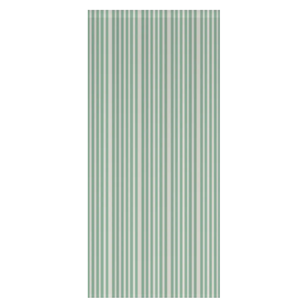 Window Curtain Set - Cotton Blend (2 Panels) | French Stripe - Spearmint