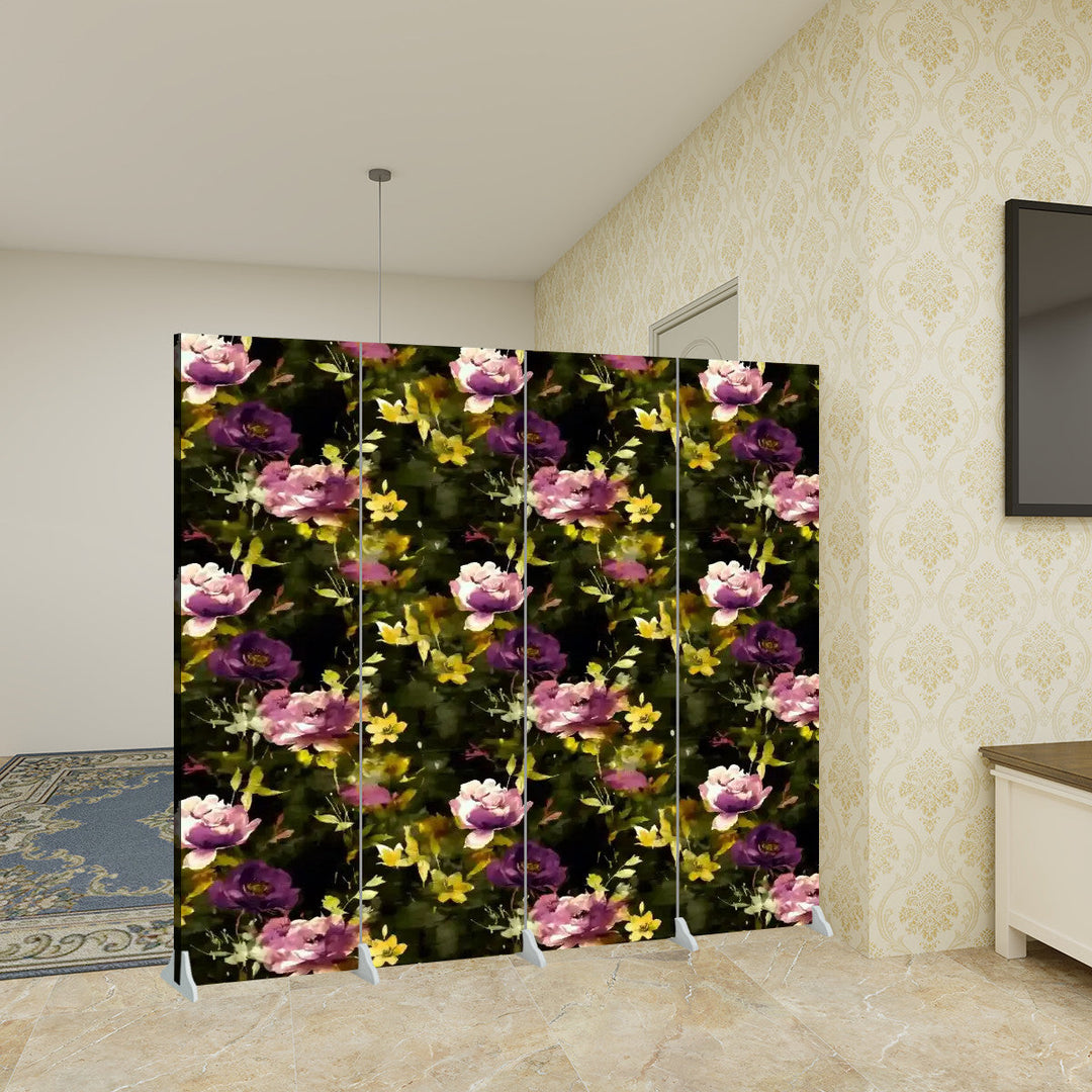 4 Panel Room Divider Folding Screen / Emma Rose