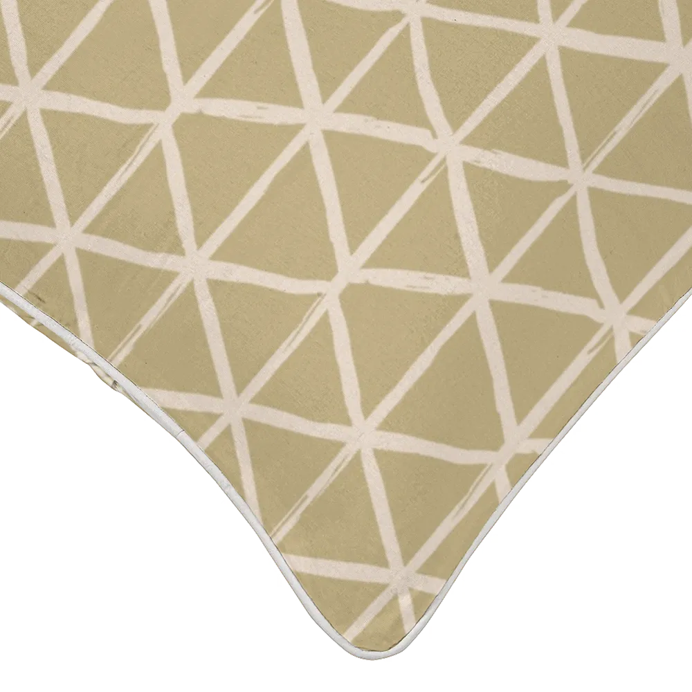 Ikat Fusion Coordinates Pair – Sand &amp; Sea Geometric (Sand)