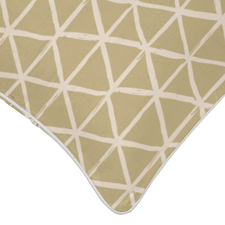 Ikat Fusion Coordinates Pair – Sand &amp; Sea Geometric (Sand)