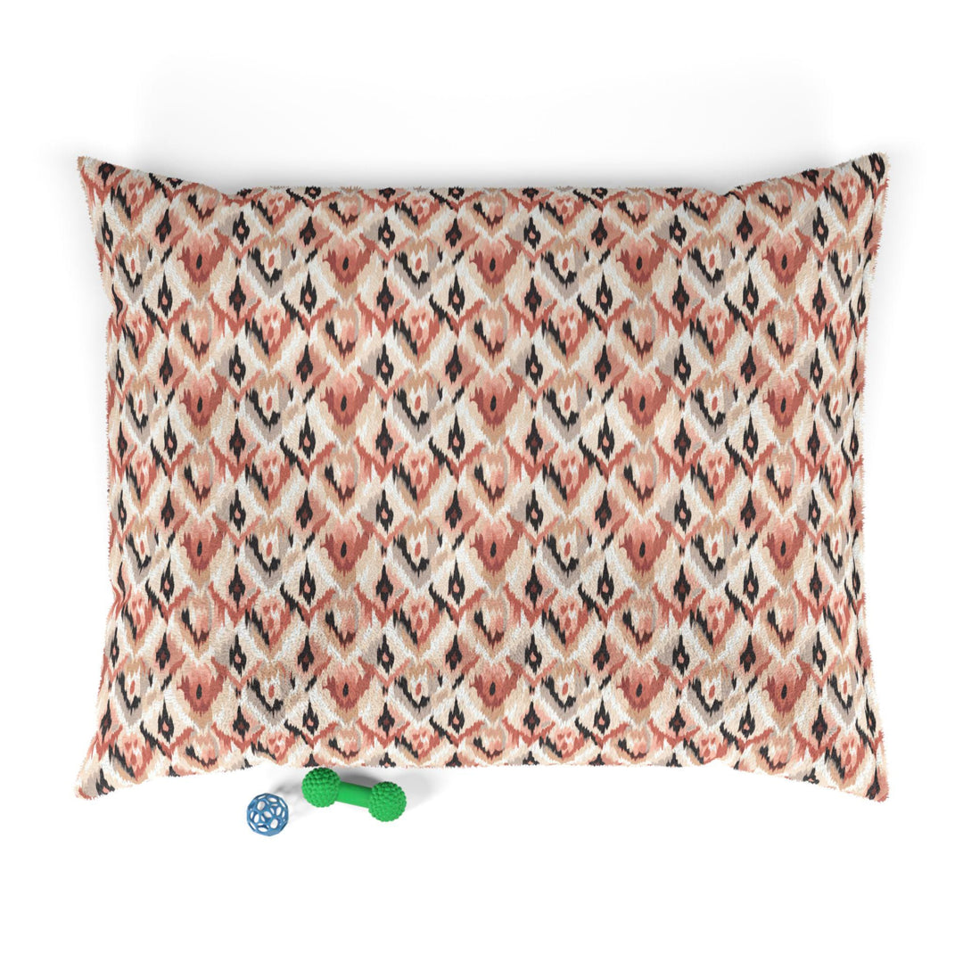 Designer Pet Bed - Ikat Fusion | Blush and Beige