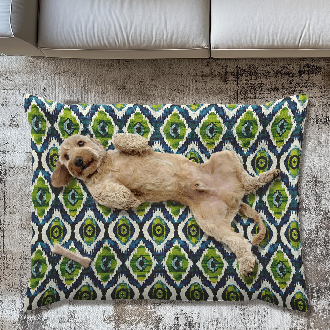 Designer Pet Bed - Ikat Fusion | Lily Pad