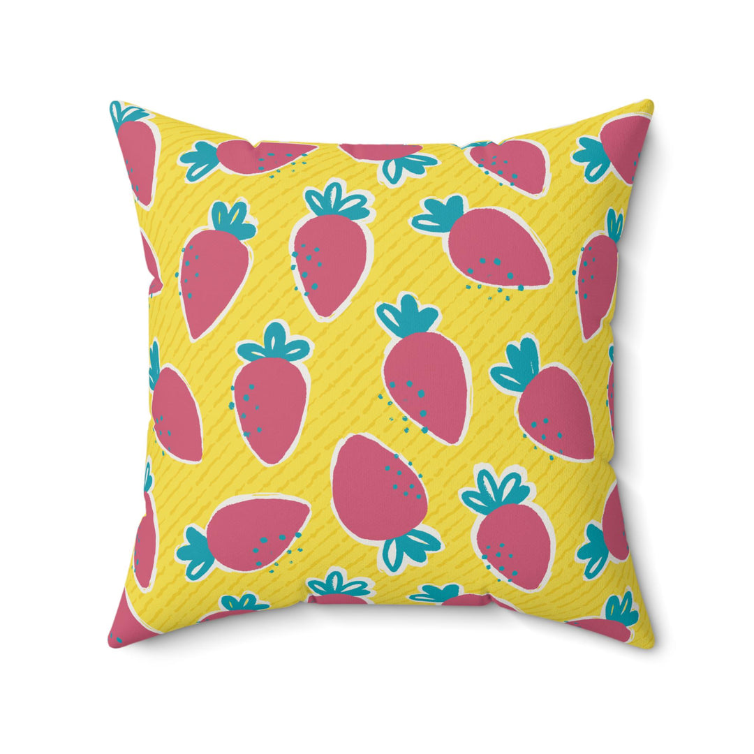 Microsuede Suede Cushion - Strawberry