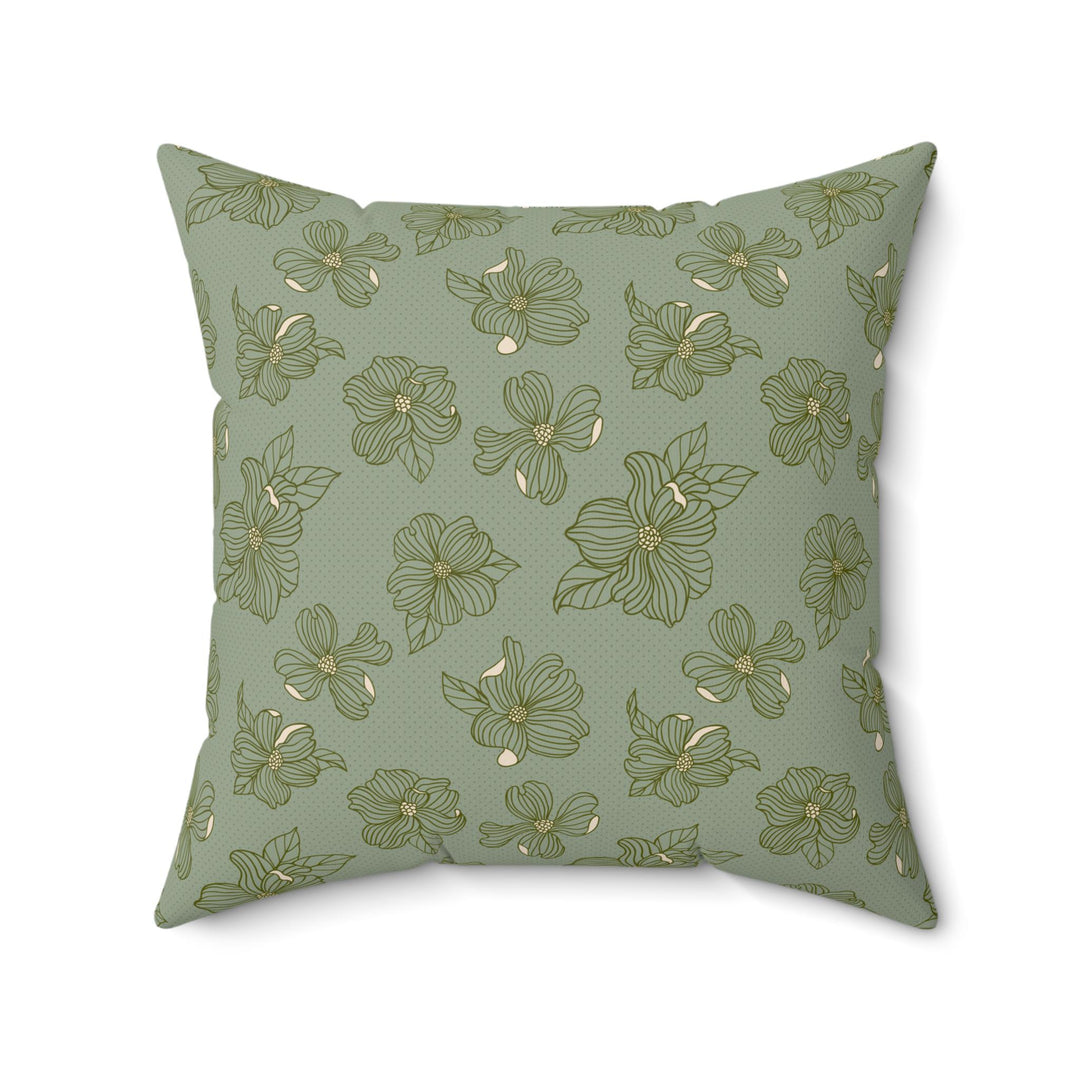 Microsuede Suede Cushion - Dogwood Blossoms