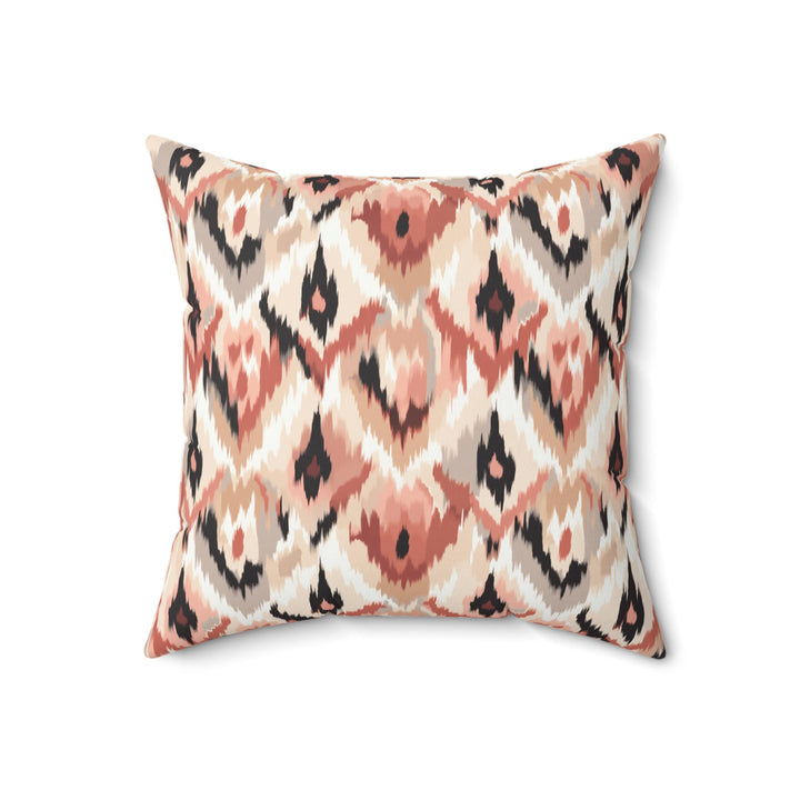 Microsuede Suede Cushion / Ikat Fusion - Blush & Beige Collection