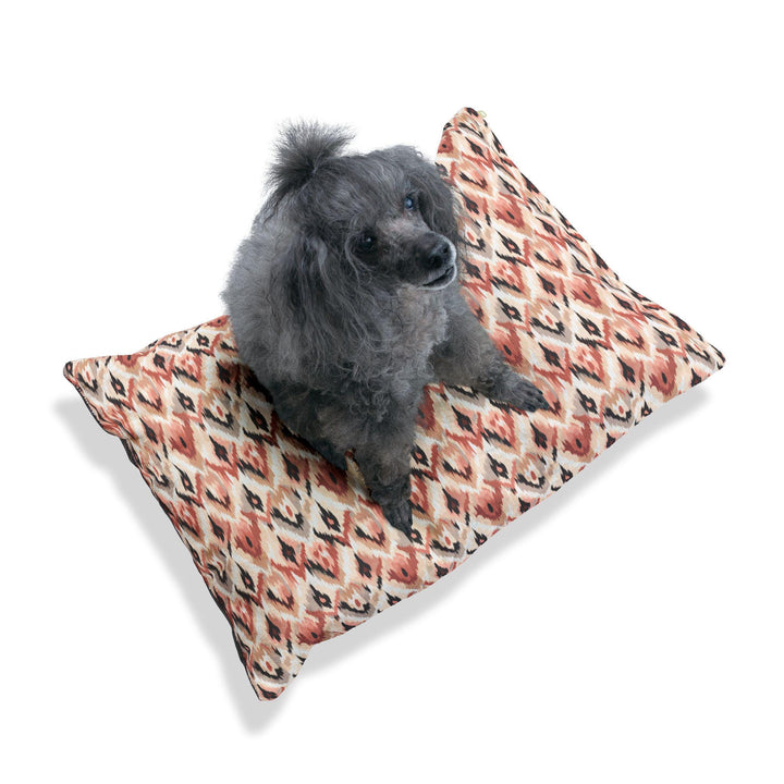 Designer Pet Bed - Ikat Fusion | Blush and Beige